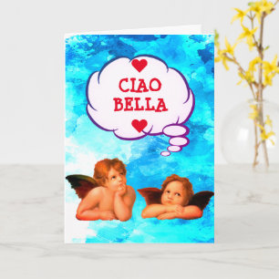 Custom CIAO BELLA Cherubs Angels Valentines Card