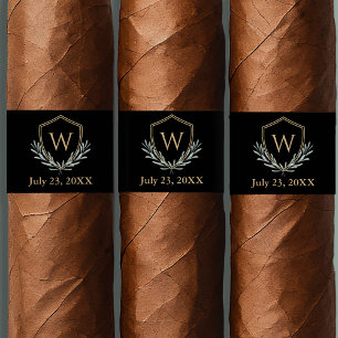 Custom Cigar Band with Monogram Crest
