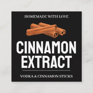 Custom Cinnamon Extract label VE011_01sqv2 Square Business Card
