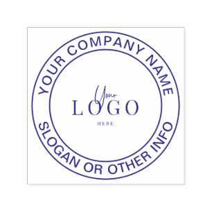 Custom Circle Business Company Logo Self-inking Stamp
