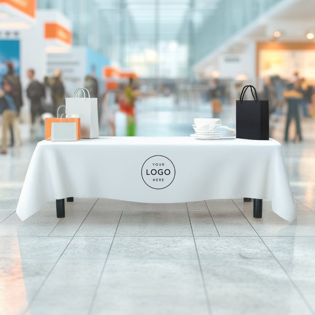 Custom Circle Logo Company Business Restaurant Tablecloth (Creator Uploaded)