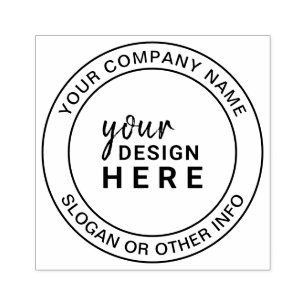 Custom Circle Rubber Stamp Business Company Logo