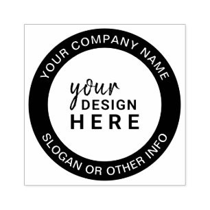 Custom Circle Rubber Stamp Business Company Logo