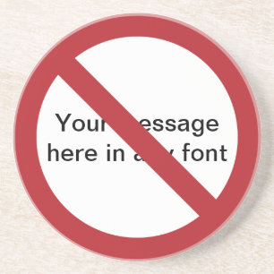 Custom Circle with Slash Coaster