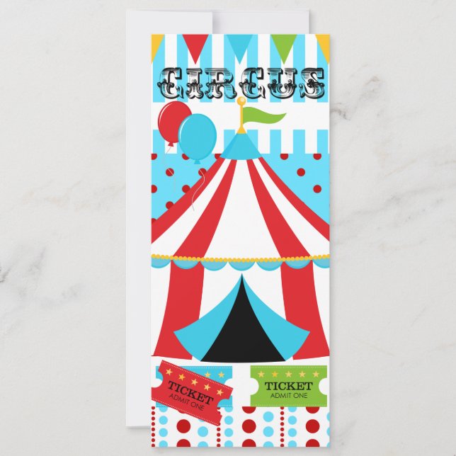 Custom Circus Birthday Invitation (Front)