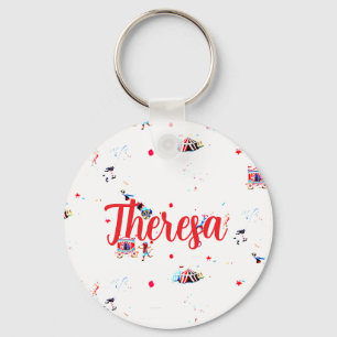 custom circus inspired carnival birthday key ring