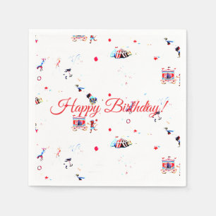 custom circus inspired carnival birthday napkin