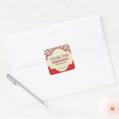 Custom, Circus Themed Party giveaway stickers (Envelope)