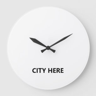 Custom City Name Large Clock