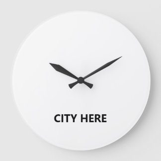 Custom City Name Large Clock