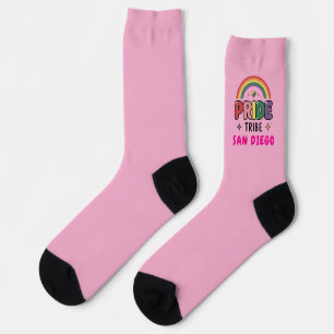 Custom City PINK LGBTQ+ Rainbow Pride Tribe Socks