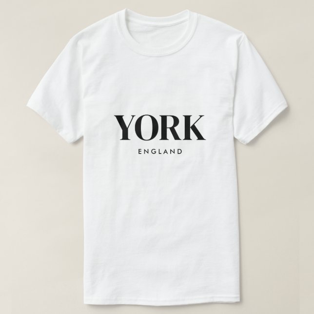 Custom City Town Place Location Name Text T-Shirt (Design Front)