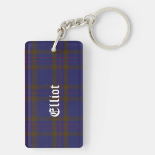 Custom Clan Elliot Tartan Plaid Key Chain