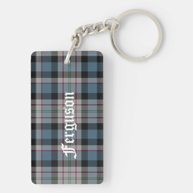 Custom Clan Ferguson Tartan Plaid Key Chain (Back)