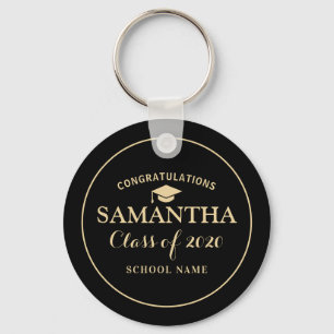 Custom Class of 2020 Graduation  Black Sunlight Key Ring