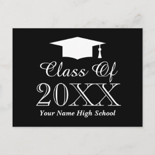 Custom class of 2025 high school graduation party postcard