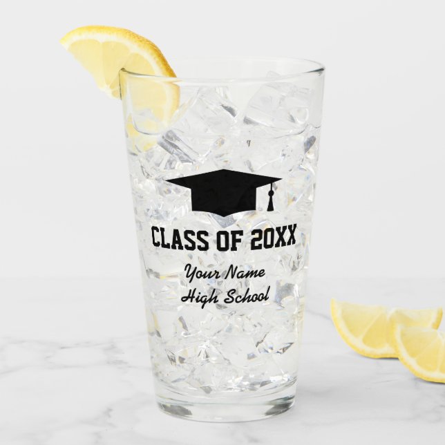 Custom class of graduation party drink glass (Front Ice)