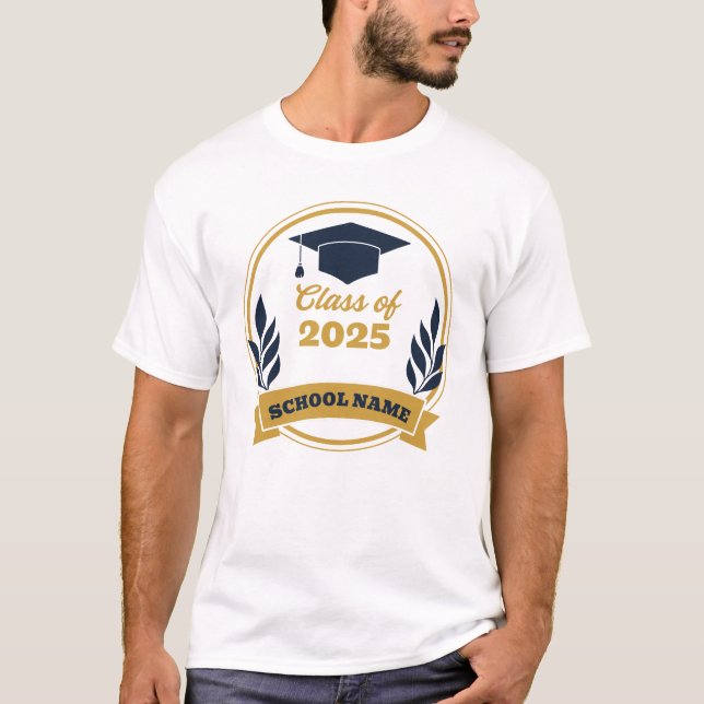 Custom Class of [Year] Graduation & School Name T-Shirt (Front)