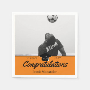 Custom Class Photo School Graduation Napkin