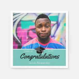 Custom Class Photo School Graduation Napkin