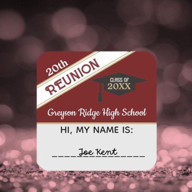 Custom Class Reunion Name tag Sticker (Creator Uploaded)