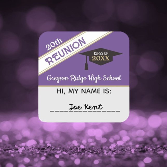 Custom Class Reunion Name tag Sticker (Creator Uploaded)
