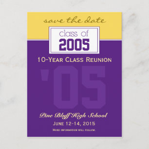 Custom Class Reunion Save-the-Date Announcement Postcard