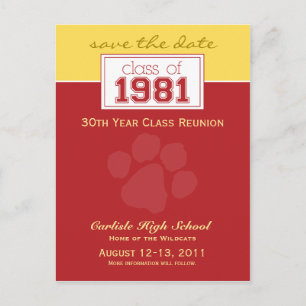 :custom Class Reunion Save-the-Date Announcement Postcard