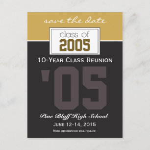 Custom Class Reunion Save-the-Date Announcement Postcard
