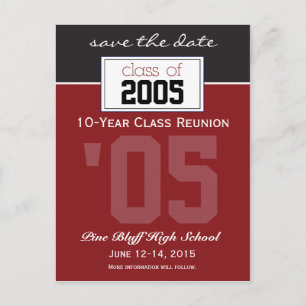 Custom Class Reunion Save-the-Date Announcement Postcard
