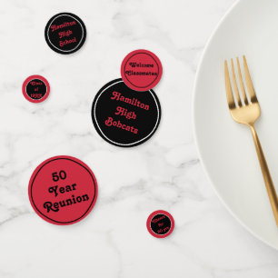 Custom class reunion table confetti!! confetti