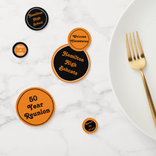 Custom class reunion table confetti!! confetti