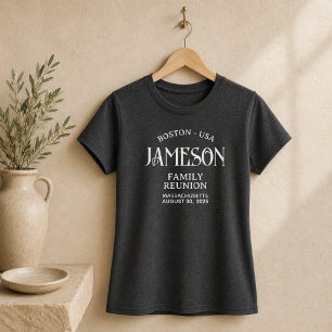 Custom Classic Arch Script Family Reunion T-Shirt