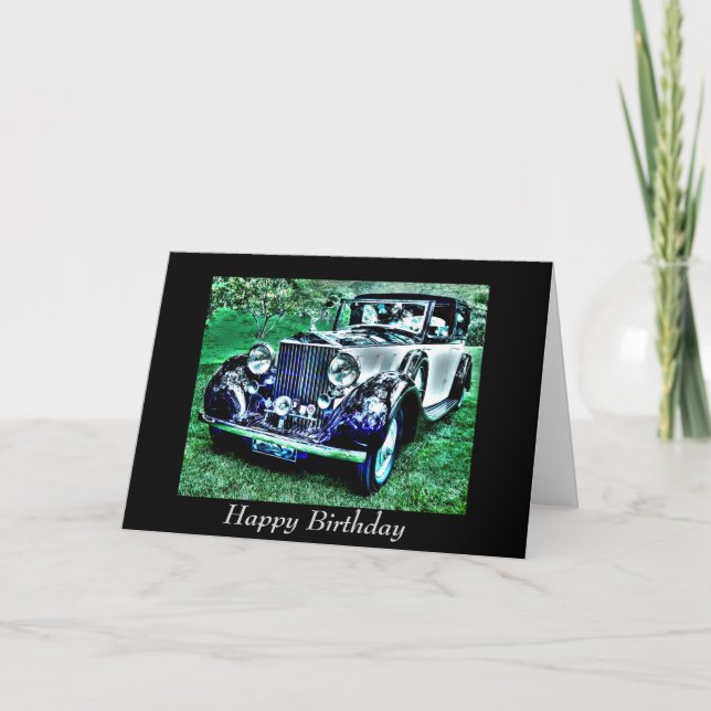 Custom Classic Birthday Roll Royce Card (Front)