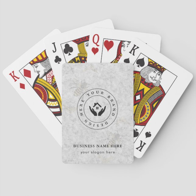 Custom Classic Business Logo & QR Code Playing Cards (Back)