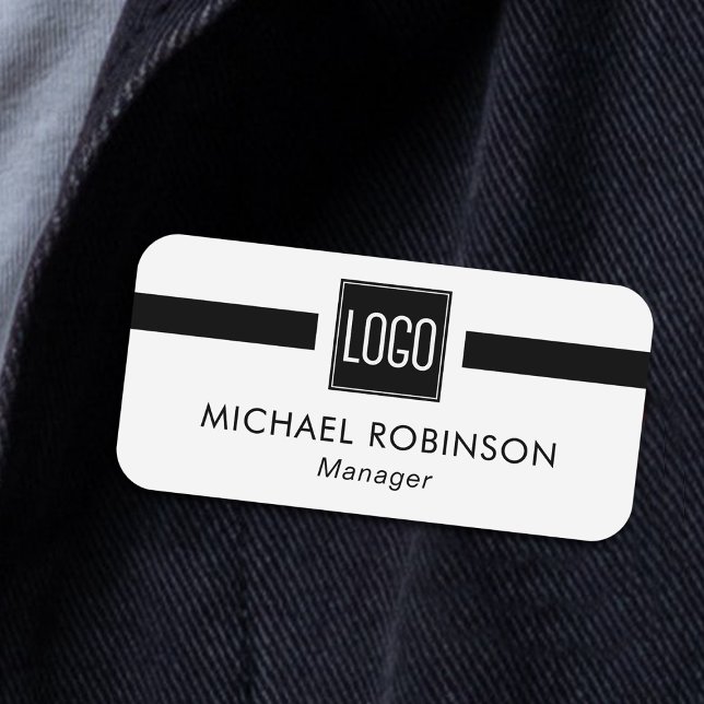 Custom Classic Business Name Tag with Logo (Creator Uploaded)
