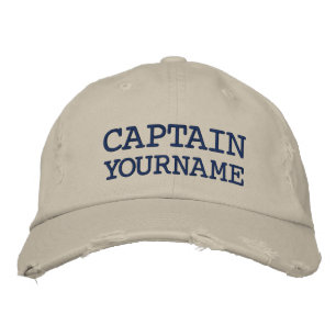 Custom Classic Captain Or Boat Name Embroidered Hat