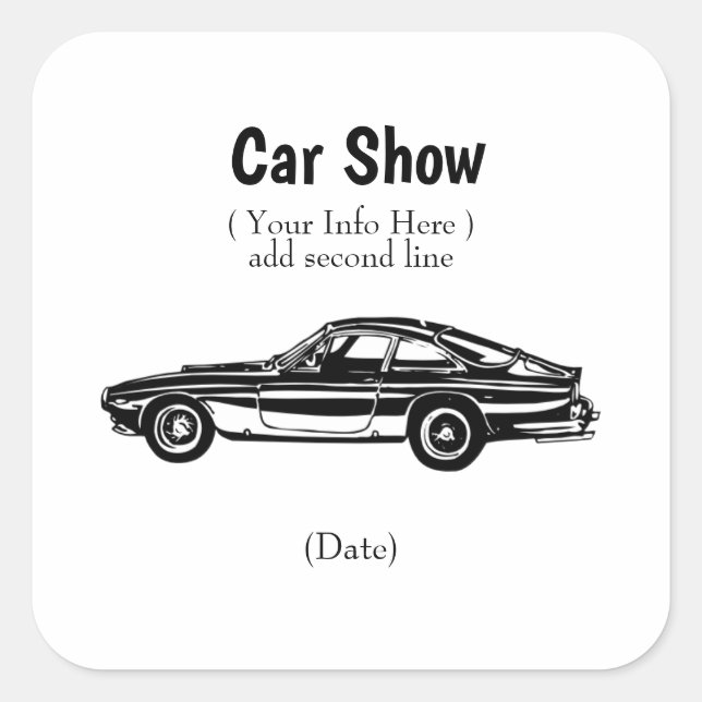 Custom Classic Car Stickers (Front)