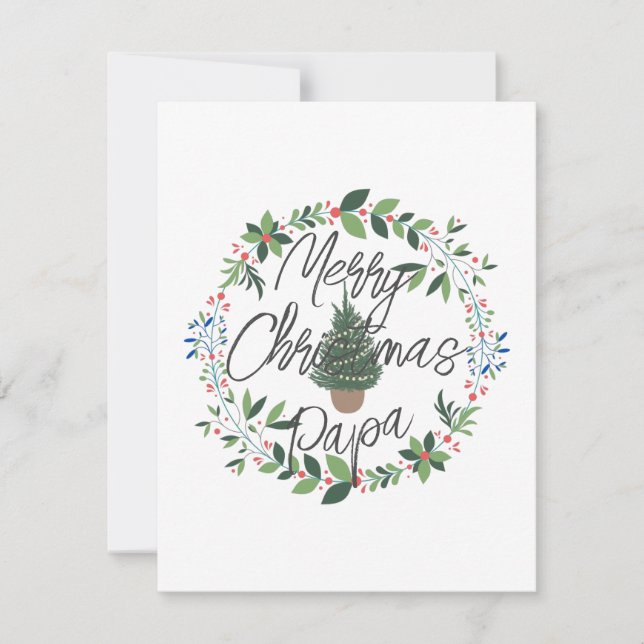 Custom classic design of leaf green Christmas    Card (Front)