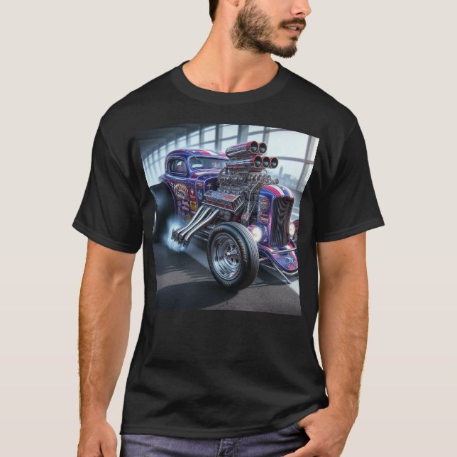 Custom Classic Dragster car T-Shirt (Front)