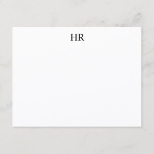 Custom Classic Elegant Minimalist Monogram Card