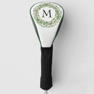 Custom Classic Green Laurel Wreath Leaves Pattern Golf Head Cover