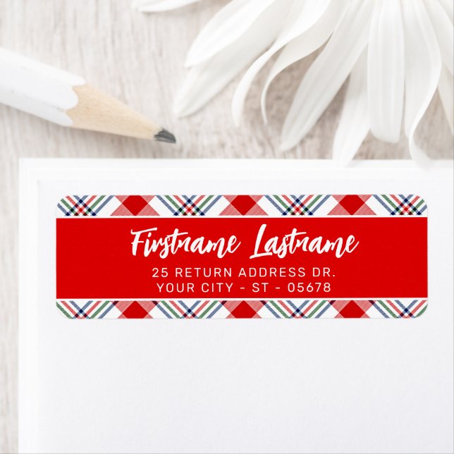 Custom Classic Holiday Green Red Plaid Pattern (Insitu)