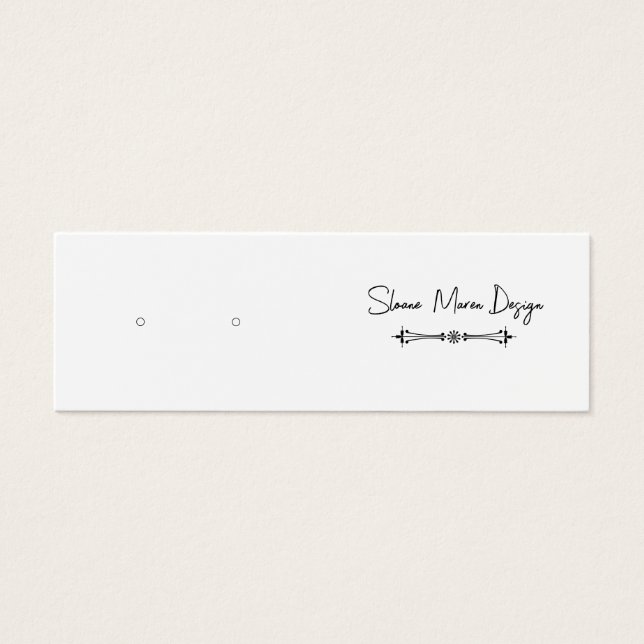 Custom Classic Mini Post/Stud Earring Display Card (Front)