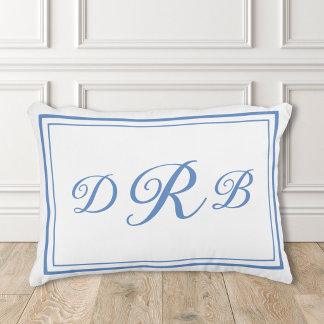 Custom Classic Monogram Calligraphy Initial Name Decorative Cushion