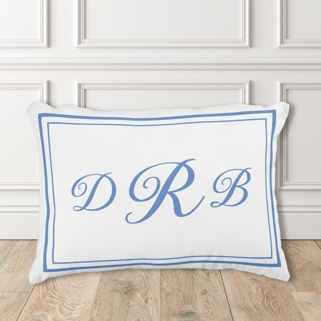 Custom Classic Monogram Calligraphy Initial Name Decorative Cushion (Creator Uploaded)