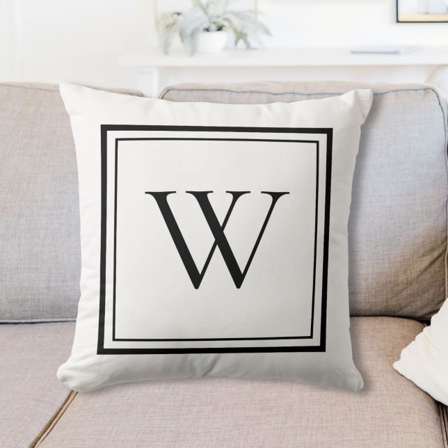 Custom Classic Monogram Initial Name Cushion (Creator Uploaded)