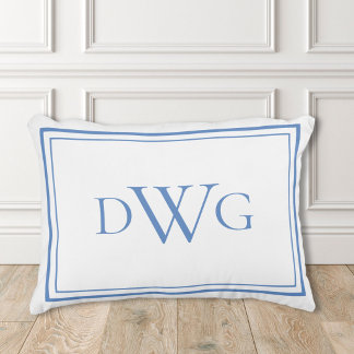 Custom Classic Monogram Initial Name Decorative Cushion