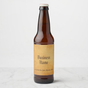 Custom Classic Nostalgic Old Paper Look Elegant Beer Bottle Label