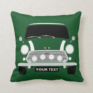 Custom Classic old British Mini car Cushion